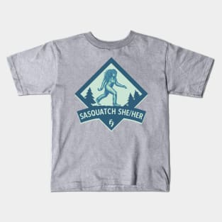 Sasquatch She/Her Kids T-Shirt